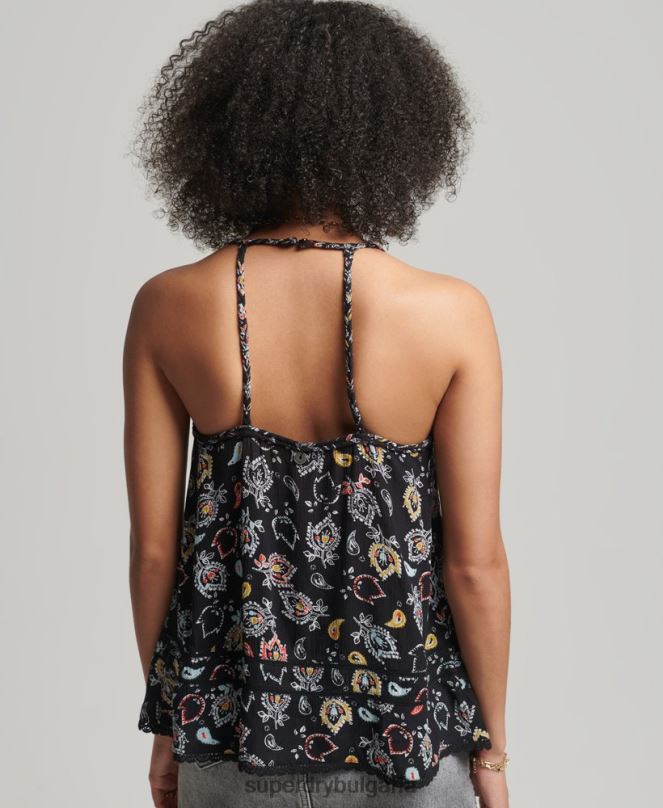 Superdry облекло N00H6746 черен Жени ретро плажна ками
