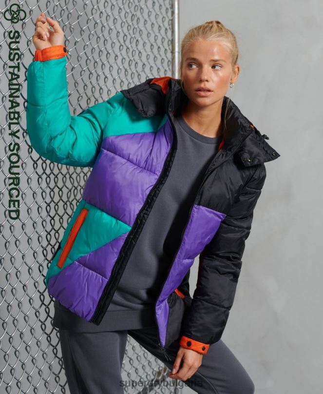 Superdry облекло N00H1155 мулти Жени енергийно пухено яке в спортен стил