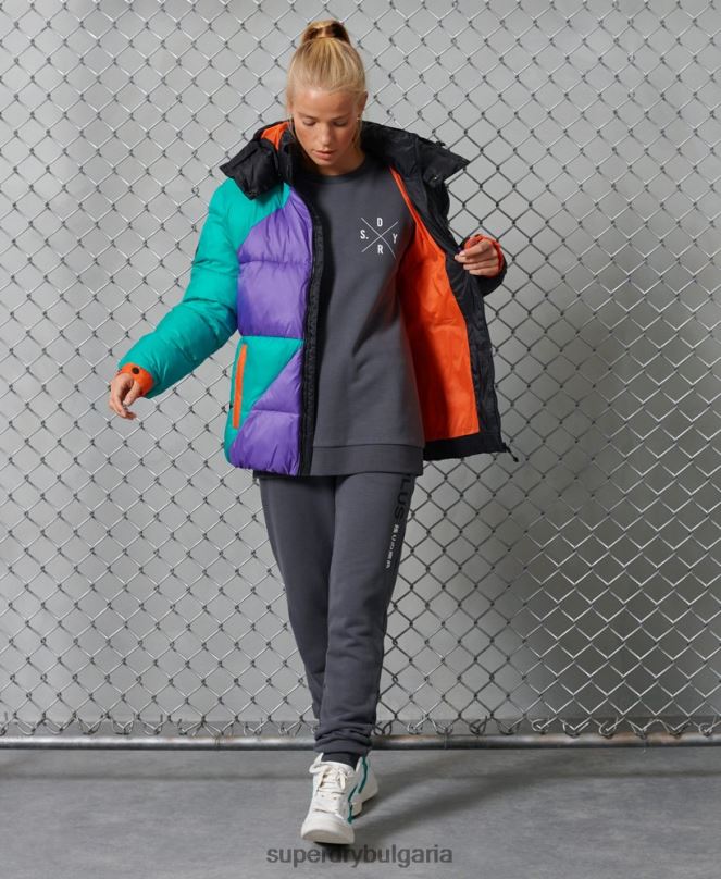 Superdry облекло N00H1155 мулти Жени енергийно пухено яке в спортен стил