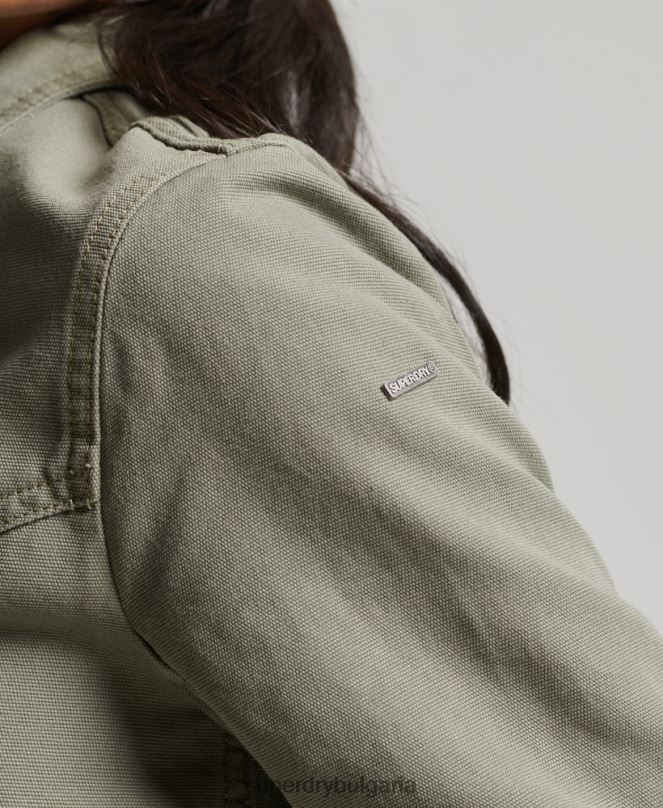 Superdry облекло N00H1956 зелено Жени инди клуб платнено яке