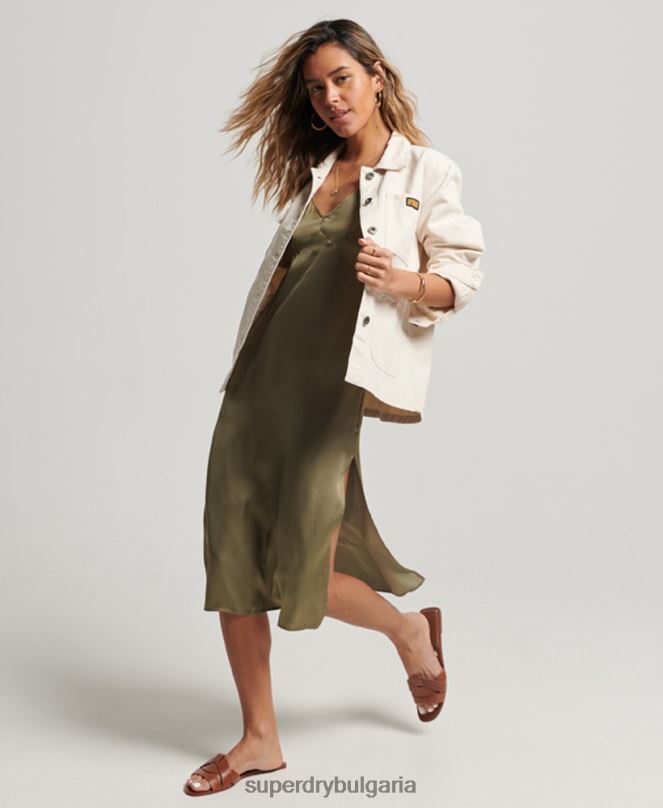 Superdry облекло N00H1970 сметана Жени ретро яке от органичен памук
