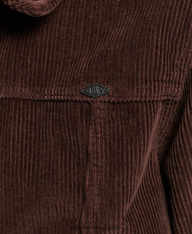 Superdry облекло N00H1975 кафяво Жени съкратено сако от шнур
