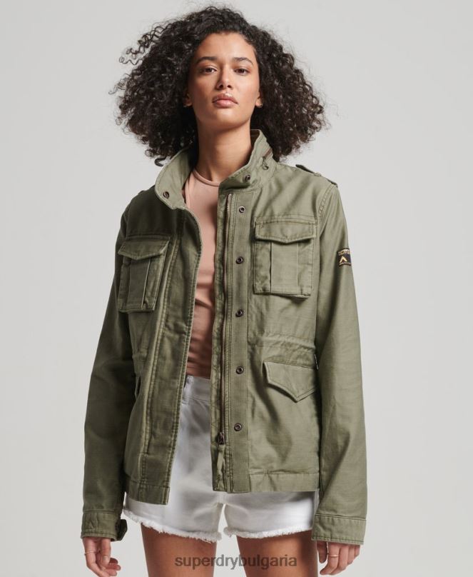 Superdry облекло N00H1992 зелено Жени винтидж яке m65