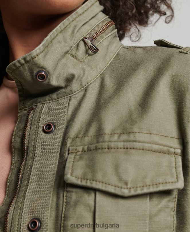Superdry облекло N00H1992 зелено Жени винтидж яке m65