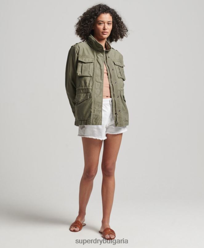 Superdry облекло N00H1992 зелено Жени винтидж яке m65