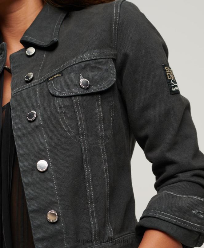 Superdry облекло N00H2004 тъмно сив Жени st tropez работно облекло яке