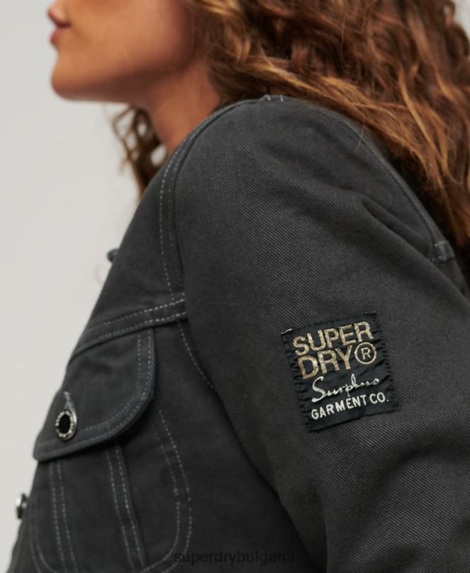 Superdry облекло N00H2004 тъмно сив Жени st tropez работно облекло яке