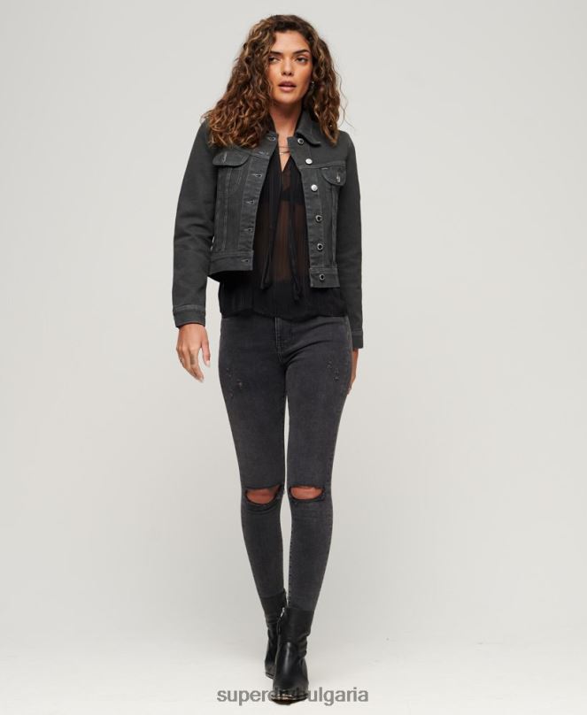 Superdry облекло N00H2004 тъмно сив Жени st tropez работно облекло яке