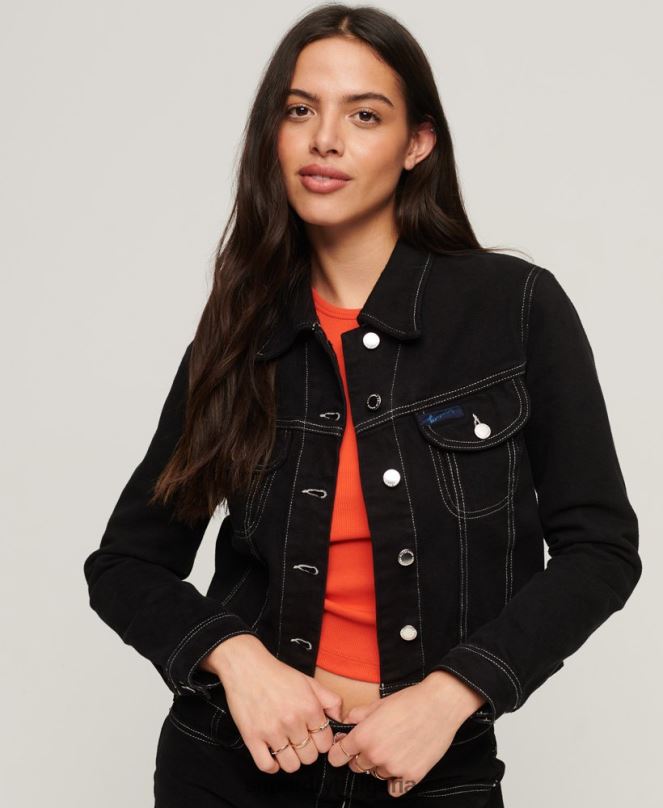 Superdry облекло N00H2126 черен Жени работно облекло скъсено яке