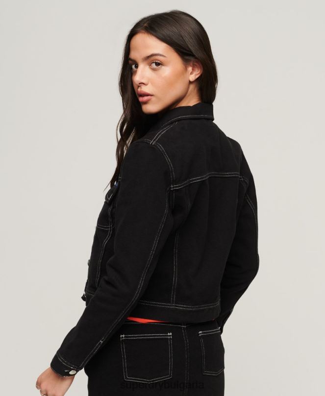 Superdry облекло N00H2126 черен Жени работно облекло скъсено яке
