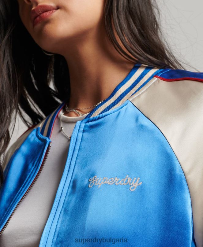 Superdry облекло N00H2137 син Жени ролково дерби яке