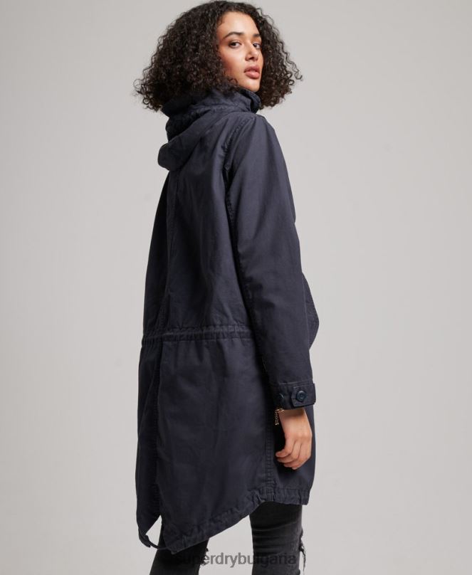 Superdry облекло N00H2163 военноморски флот Жени ретро поле парка