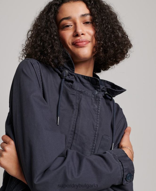 Superdry облекло N00H2163 военноморски флот Жени ретро поле парка