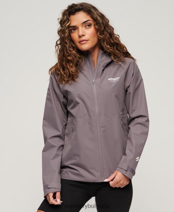 Superdry облекло N00H2230 сиво Жени водоустойчиво яке