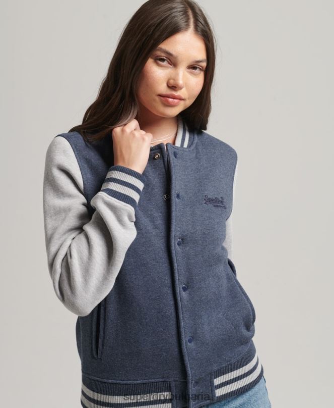 Superdry облекло N00H3500 военноморски флот Жени есенциално яке от трико тип бомбър