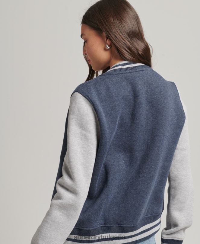 Superdry облекло N00H3500 военноморски флот Жени есенциално яке от трико тип бомбър