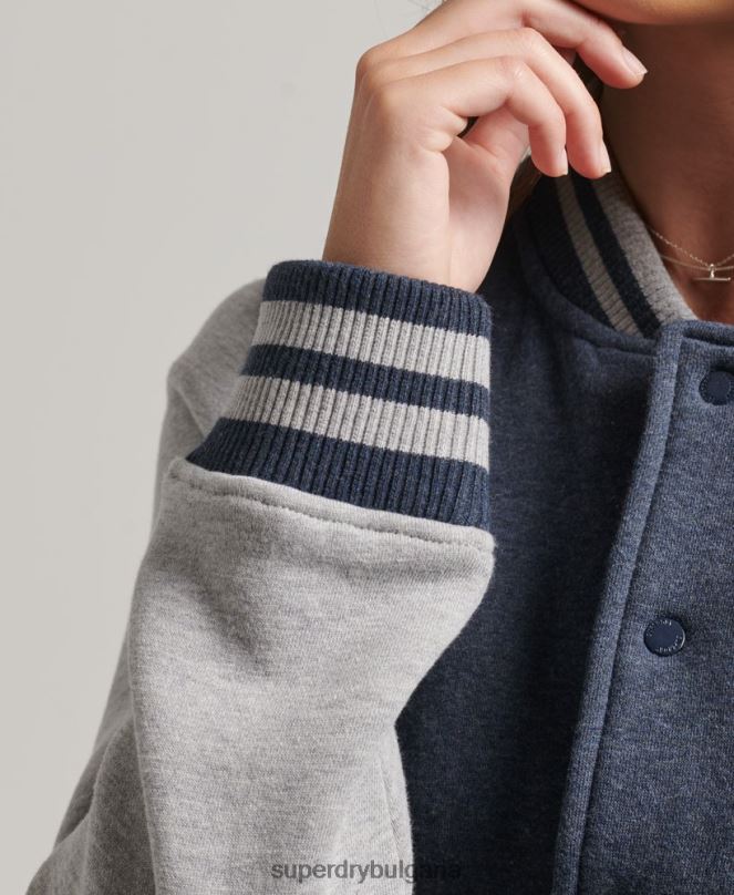 Superdry облекло N00H3500 военноморски флот Жени есенциално яке от трико тип бомбър