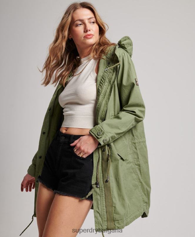 Superdry облекло N00H3513 каки Жени ретро поле парка