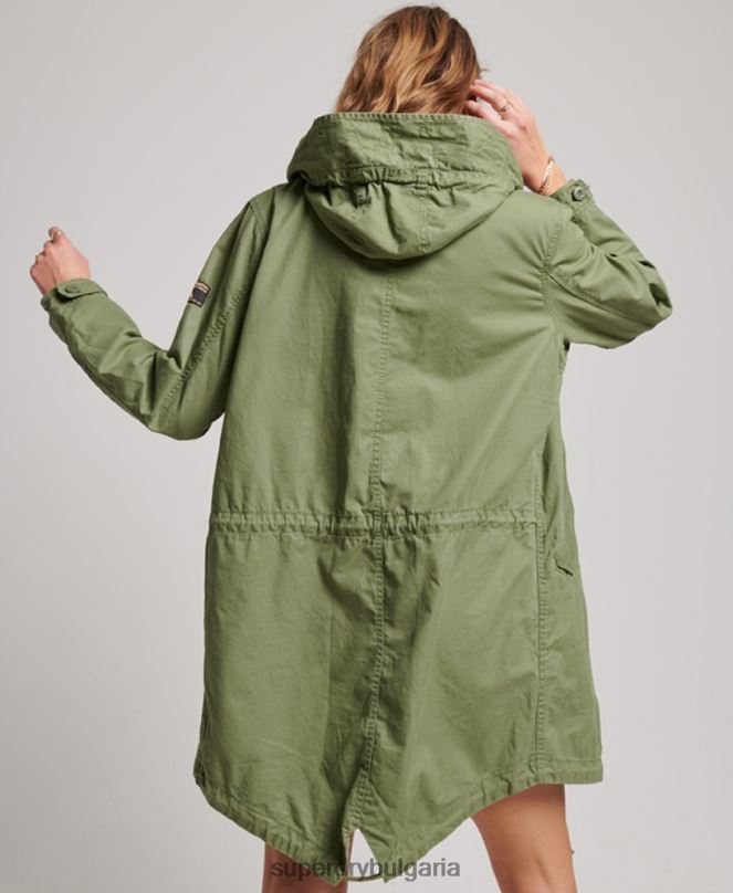 Superdry облекло N00H3513 каки Жени ретро поле парка