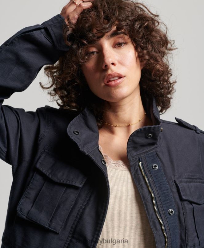 Superdry облекло N00H3520 военноморски флот Жени винтидж яке m65