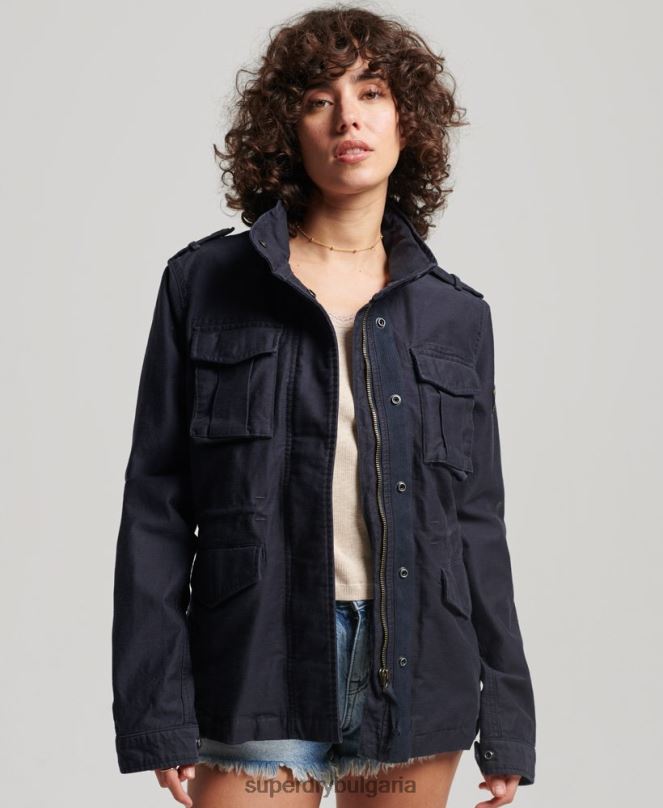 Superdry облекло N00H3520 военноморски флот Жени винтидж яке m65