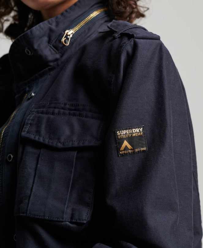 Superdry облекло N00H3520 военноморски флот Жени винтидж яке m65