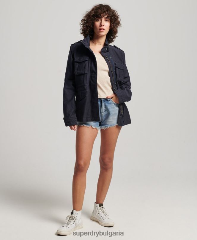 Superdry облекло N00H3520 военноморски флот Жени винтидж яке m65