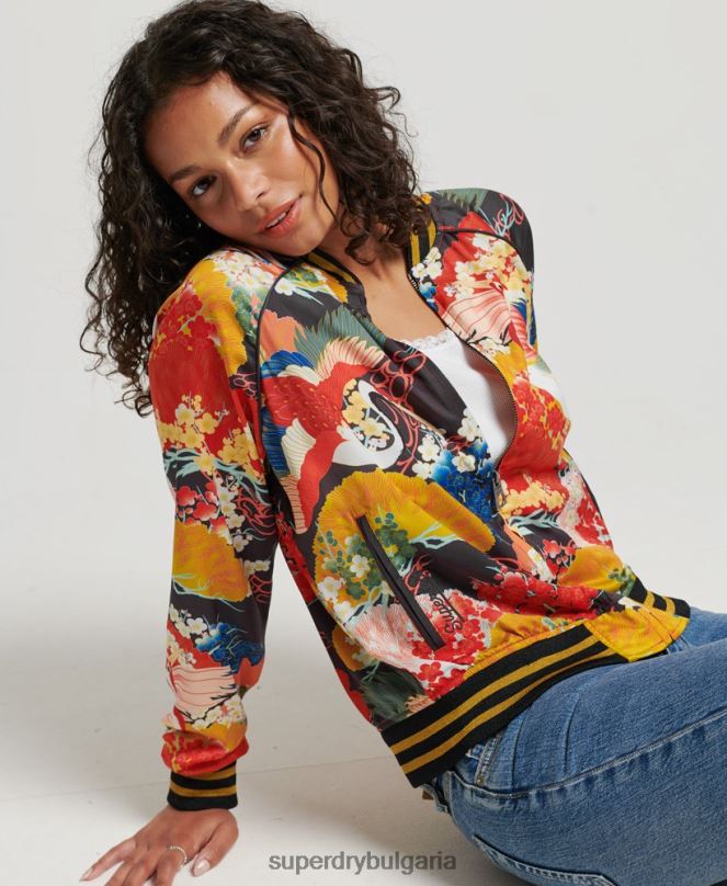 Superdry облекло N00H3521 мулти Жени винтидж яке с щампа suikajan