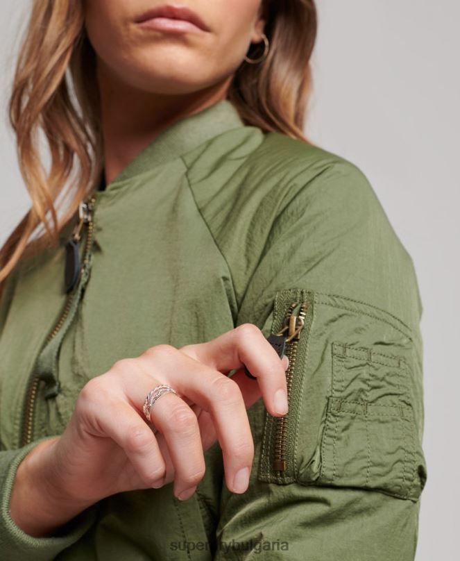Superdry облекло N00H3523 каки Жени винтидж военно яке суикаджан