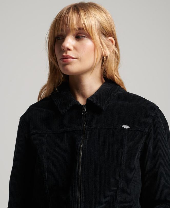 Superdry облекло N00H3526 черен Жени съкратено сако от шнур