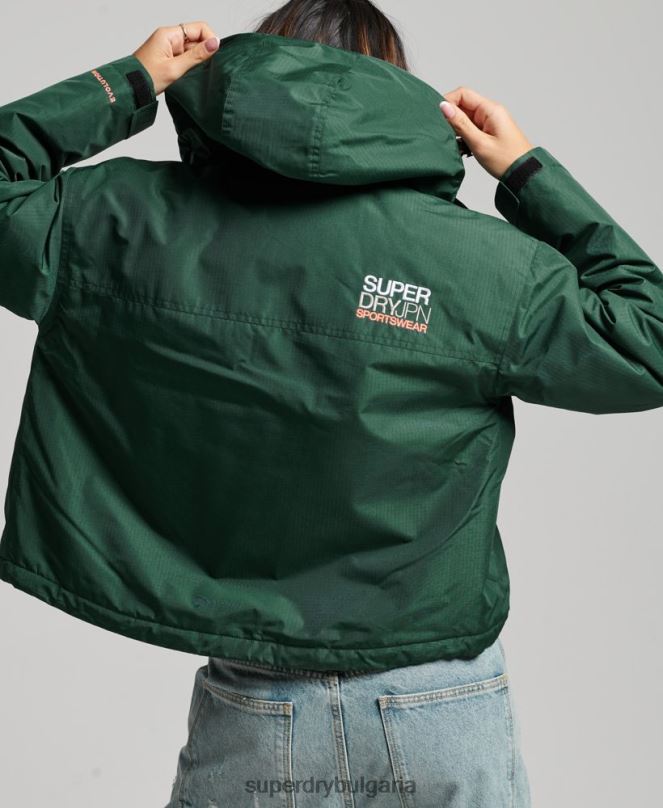 Superdry облекло N00H3527 зелено Жени sd-ветровка яке