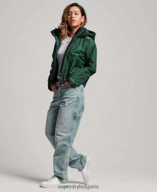 Superdry облекло N00H3527 зелено Жени sd-ветровка яке