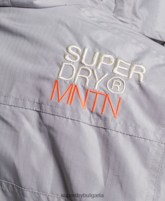 Superdry облекло N00H3533 светло сив Жени планинско яке с ветровка
