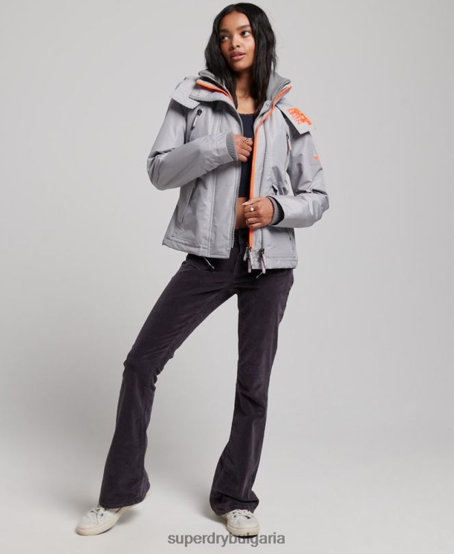 Superdry облекло N00H3533 светло сив Жени планинско яке с ветровка