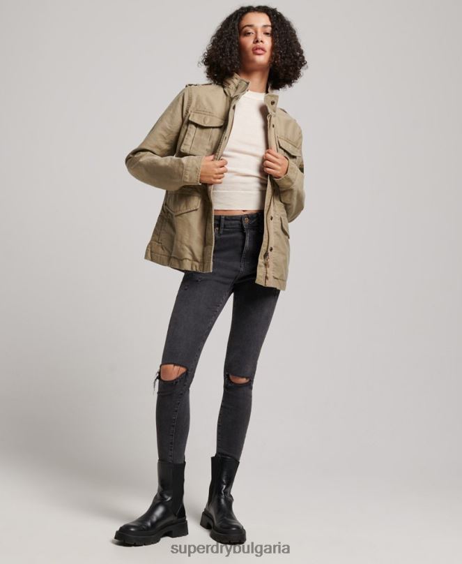 Superdry облекло N00H3534 тен Жени винтидж яке m65