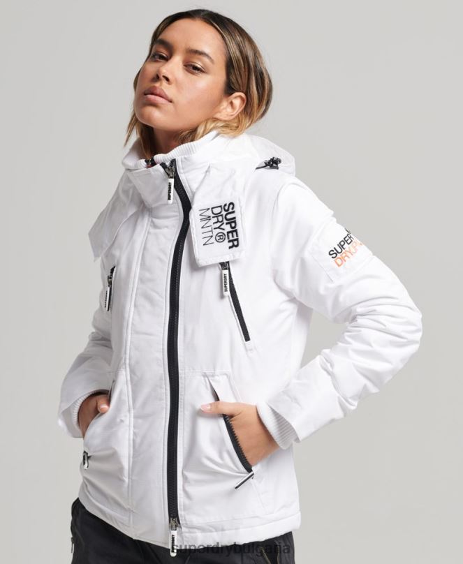 Superdry облекло N00H3537 бяло Жени планинско яке с ветровка