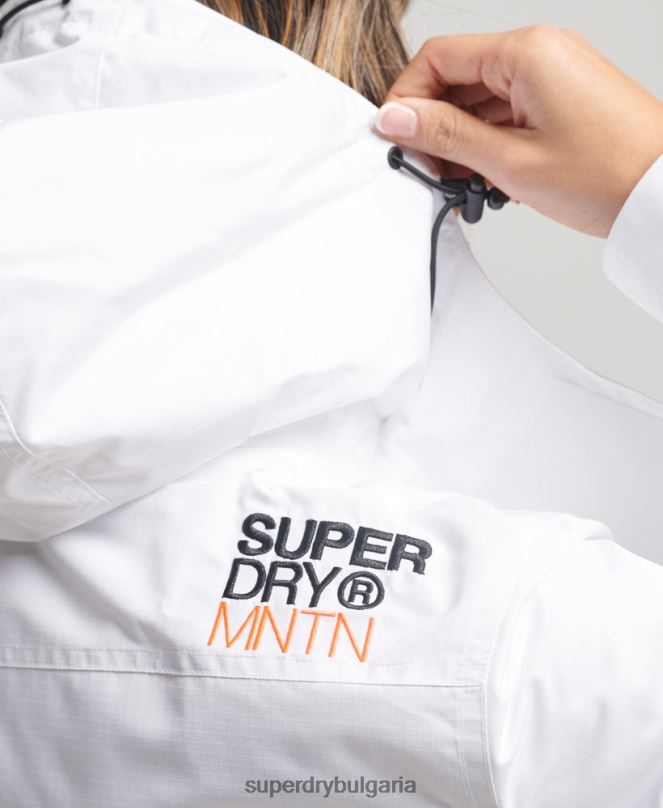 Superdry облекло N00H3537 бяло Жени планинско яке с ветровка