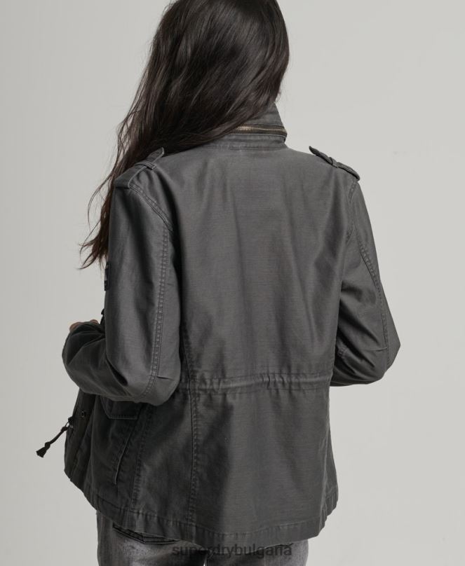 Superdry облекло N00H3539 тъмно сив Жени винтидж яке m65