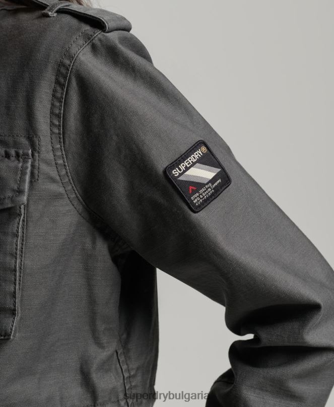 Superdry облекло N00H3539 тъмно сив Жени винтидж яке m65