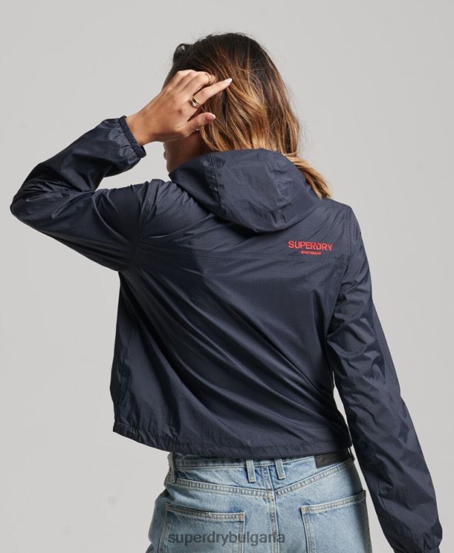 Superdry облекло N00H3540 военноморски флот Жени код стандартно лого леко яке