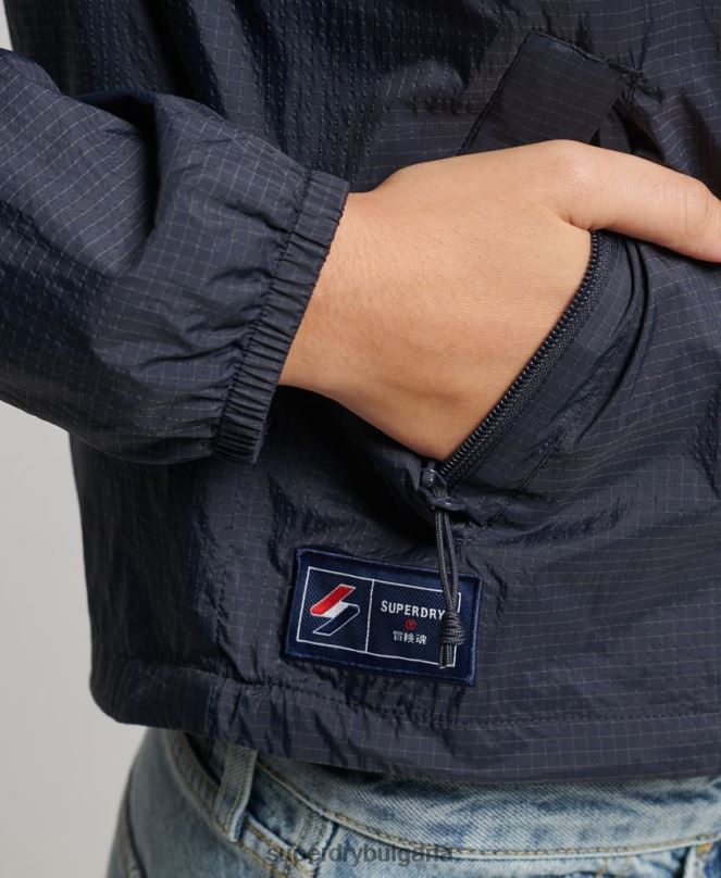 Superdry облекло N00H3540 военноморски флот Жени код стандартно лого леко яке