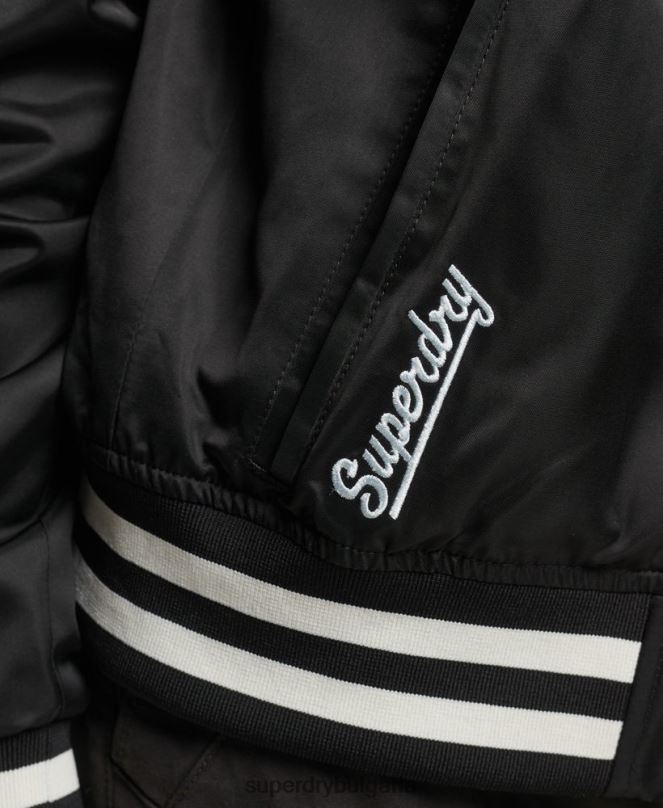 Superdry облекло N00H3542 тъмно сив Жени винтидж сукаджан яке