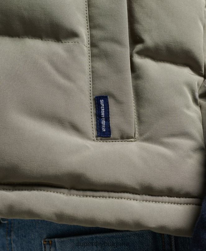 Superdry облекло N00H3547 каки Жени ретро жилетка Everest с качулка