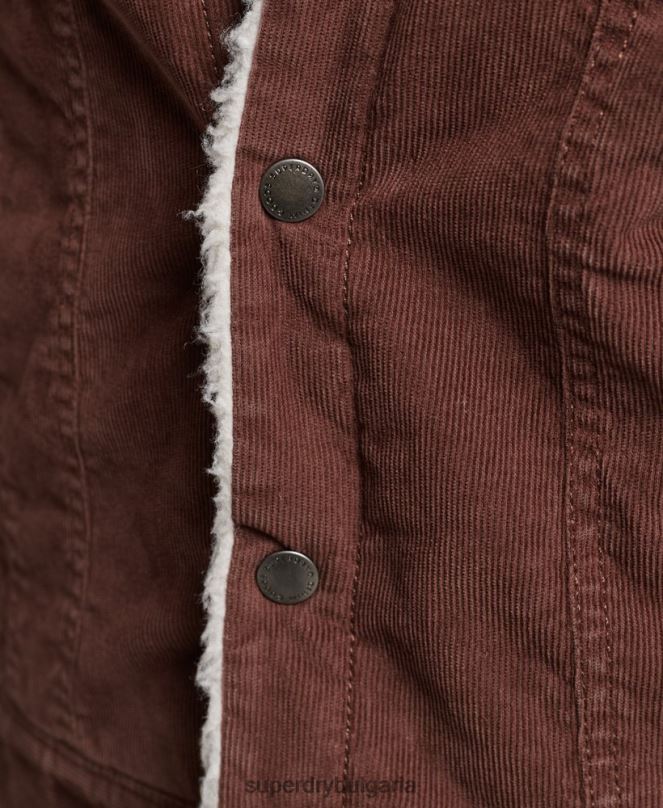 Superdry облекло N00H3548 кафяво Жени шерпа жилетка на камион