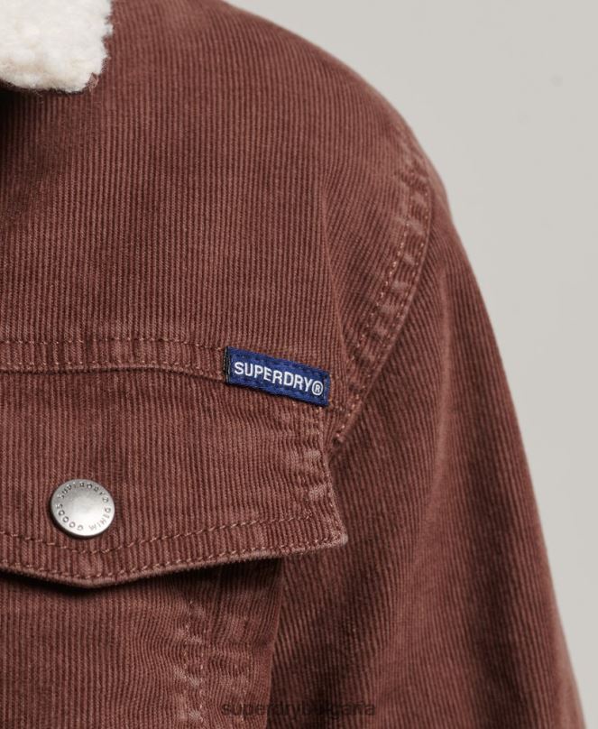 Superdry облекло N00H3548 кафяво Жени шерпа жилетка на камион