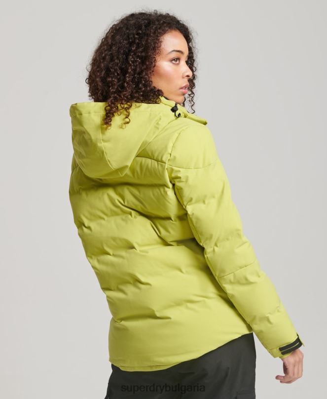 Superdry облекло N00H3549 жълто Жени motion pro пухено яке