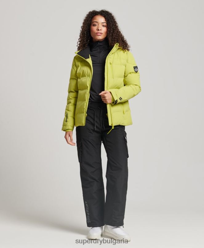 Superdry облекло N00H3549 жълто Жени motion pro пухено яке
