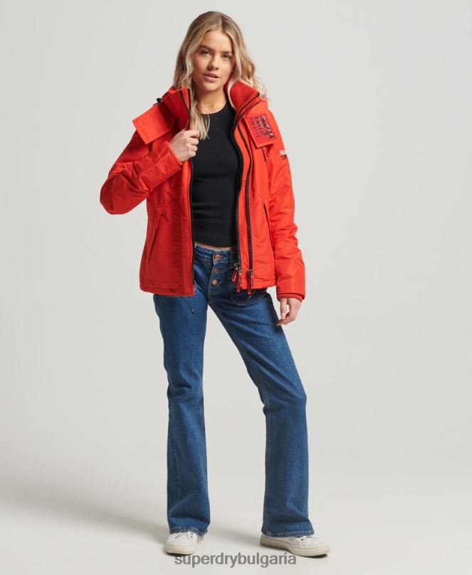 Superdry облекло N00H3554 червен Жени планинско яке с ветровка