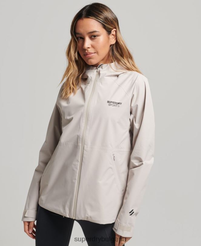 Superdry облекло N00H3555 бежово Жени водоустойчиво яке