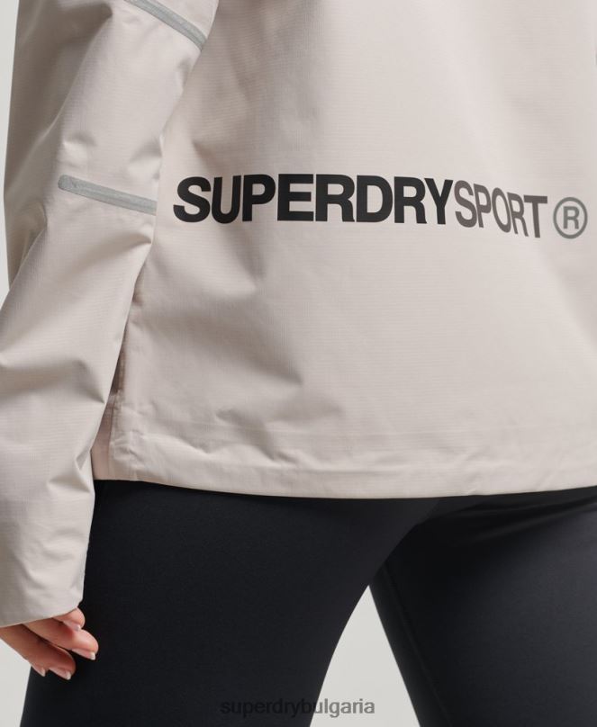 Superdry облекло N00H3555 бежово Жени водоустойчиво яке